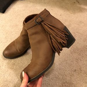 Fringe Brown Booties